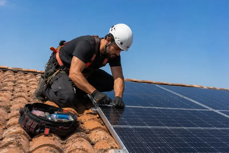 Maintenance et monitoring de panneaux solaires à Saint-Perreux